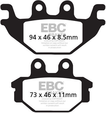 EBC-Brakes R Series Heavy Duty Sintered Brake Pads to fit Front Left - Webike Thailand