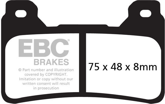 EBC-Brakes USA Made Double-H Series Sintered Brake Pads to fit Front Left - Webike Thailand