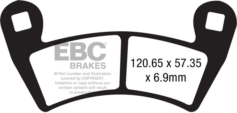 EBC-Brakes Carbon TT Pads for Enduro/MX Bikes to fit Front Left - Webike Thailand