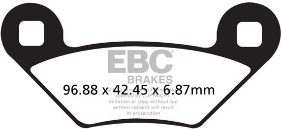 EBC-Brakes Carbon TT Pads for Enduro/MX Bikes to fit Front Left - Webike Thailand