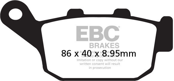 EBC-Brakes British Made Kevlar® Organic FA Series Brake Pads to fit Rear Right - Webike Thailand