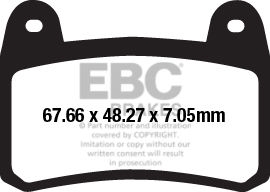 EBC-Brakes USA Made Double-H Series Sintered Brake Pads to fit Front Left - Webike Thailand
