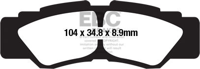 EBC-Brakes R Series Heavy Duty Sintered Brake Pads to fit Rear Left - Webike Thailand
