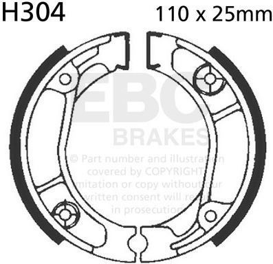 EBC-Brakes Plain Motorcycle Replacement Brake Shoes to fit Rear Left - Webike Thailand