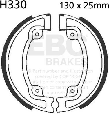 EBC-Brakes Plain Motorcycle Replacement Brake Shoes to fit Rear Left - Webike Thailand
