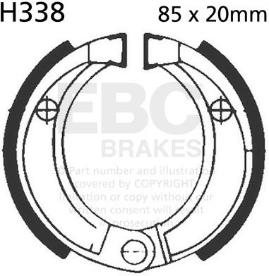 EBC-Brakes Plain Motorcycle Replacement Brake Shoes to fit Front Left - Webike Thailand