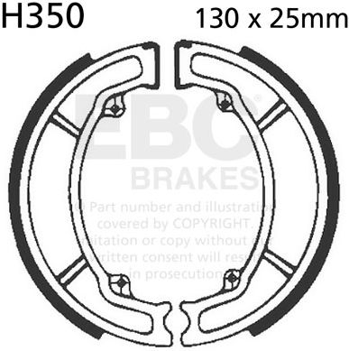 EBC-Brakes Plain Motorcycle Replacement Brake Shoes to fit Rear Left - Webike Thailand