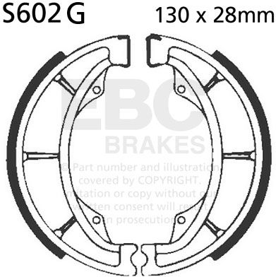 EBC-Brakes Motorcycle Grooved Replacement Brake Shoes to fit Front Left - Webike Thailand