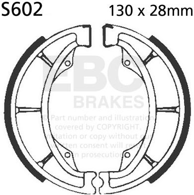 EBC-Brakes Plain Motorcycle Replacement Brake Shoes to fit Rear Left - Webike Thailand