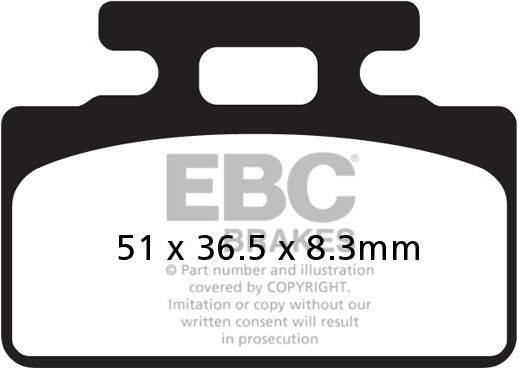 EBC-Brakes SFA Series Scooter Organic Pads to fit Front Left - Webike Thailand