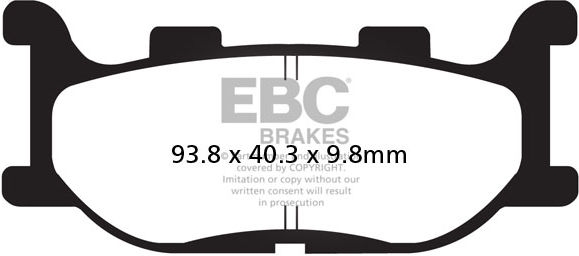 EBC-Brakes SFA Series Scooter Organic Pads to fit Front Left - Webike Thailand