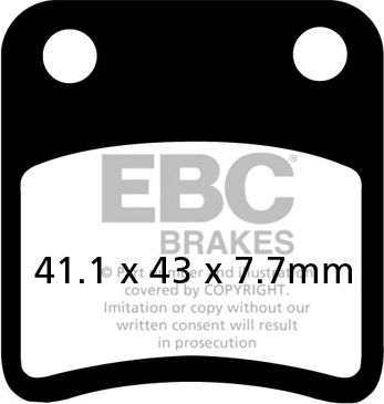 EBC-Brakes SFA Series Scooter Organic Pads to fit Front Left - Webike Thailand