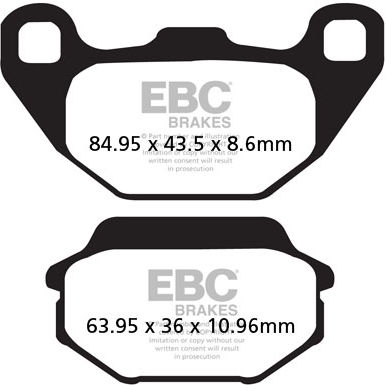 EBC-Brakes SFA Series Scooter Organic Pads to fit Front Left - Webike Thailand