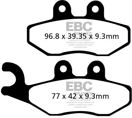 EBC-Brakes SFA Series Scooter Organic Pads to fit Front Left - Webike Thailand