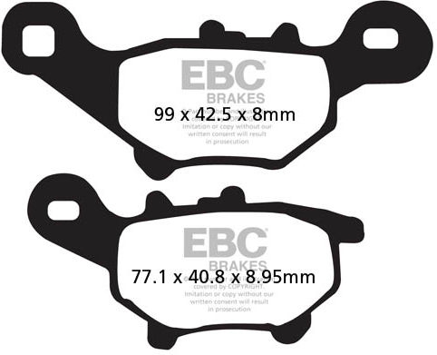 EBC-Brakes SFA Series Scooter Organic Pads to fit Front Left - Webike Thailand