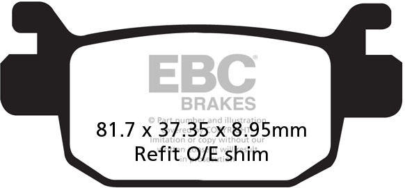 EBC-Brakes SFAHH Sintered Scooter Series Pads to fit Rear Right - Webike Thailand