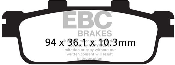 EBC-Brakes SFAHH Sintered Scooter Series Pads to fit Rear Right - Webike Thailand
