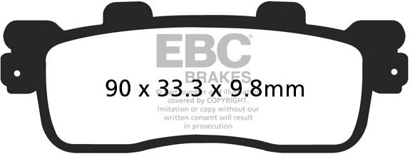 EBC-Brakes SFAHH Sintered Scooter Series Pads to fit Rear Right - Webike Thailand