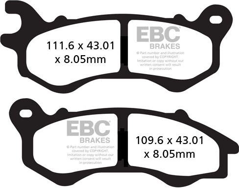 EBC-Brakes SFAHH Sintered Scooter Series Pads to fit Front Left - Webike Thailand