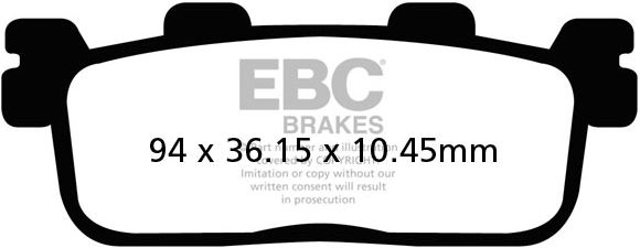 EBC-Brakes SFA Series Scooter Organic Pads to fit Rear Right - Webike Thailand