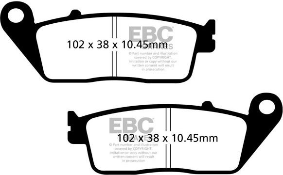 EBC-Brakes SFA Series Scooter Organic Pads to fit Rear Left - Webike Thailand