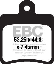 EBC-Brakes SFA Series Scooter Organic Pads to fit Front Left - Webike Thailand