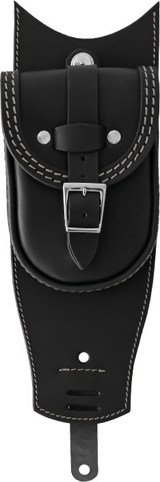 Ends Cuoio Bag Dyna Smart Tank Bag - Black Leather - White Stitching | SBDY.N.CTBI - Webike Thailand