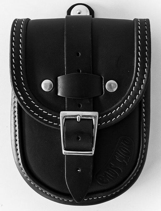 Ends Cuoio Bag 2018-later Fat Boy Smart Tank Bag - Black Leather - White Stitching | SBFBY18.N.CTBI - Webike Thailand