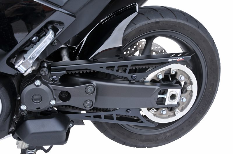 Ermax hugger arriere with engine cover belt en aluminum anodized  ermax for T MAX DX/SX 2017-2019, unpainted 2017/2019  | 7302T23-00 - Webike Thailand