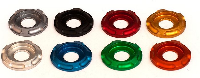 Pair Of Special Aluminum Washers For Evotech Plate'S Support, Red - Webike Thailand