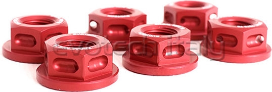 6 Sprocket Nuts Kit M8X1,25, Red - Webike Thailand