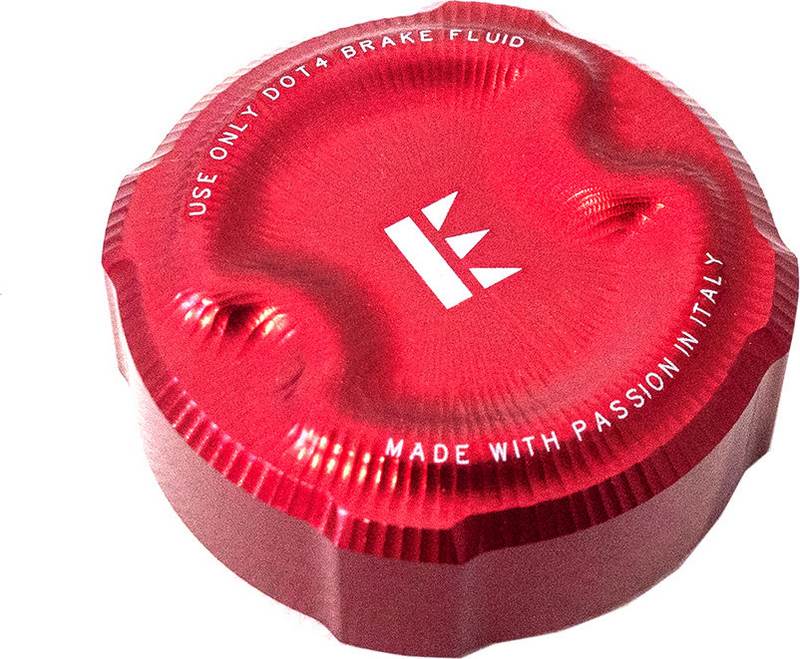 Rear Brake/Clutch Fluid Tank Cap, Red - Webike Thailand