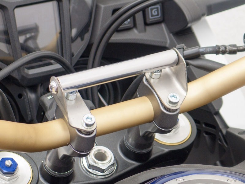 Fehling Device holder low with 18 mm tube, Side panel stainless steel, tube black | 6213 - Webike Thailand