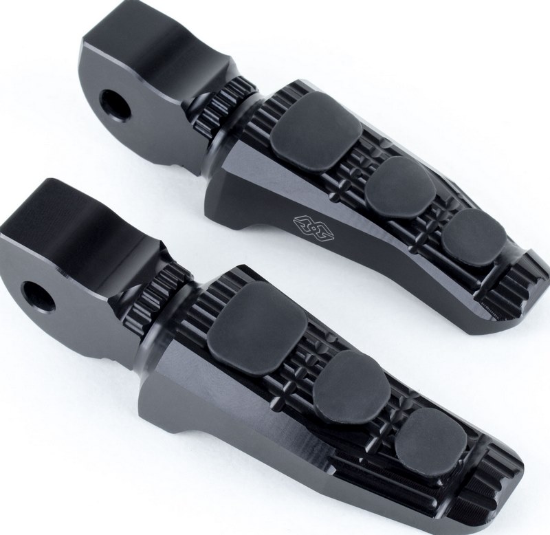 Replacement footrests Touring, pillion, black - Webike Thailand