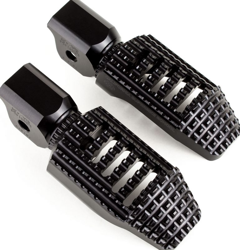 Replacement footrests California, driver, black - Webike Thailand