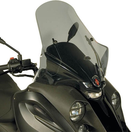 Givi Windscreen for Gilera Fuoco 500, color Clear, dim. HxW 64,5 x 54,5 cm, to be installed with the specific D340KIT fitting kit not included | 340D - Webike Thailand