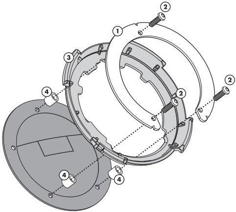 Givi Tanklock BF34 Fuel Tank Bag Flange, for Benelli Leoncino 500 for EA123 BAG | BF34 - Webike Thailand