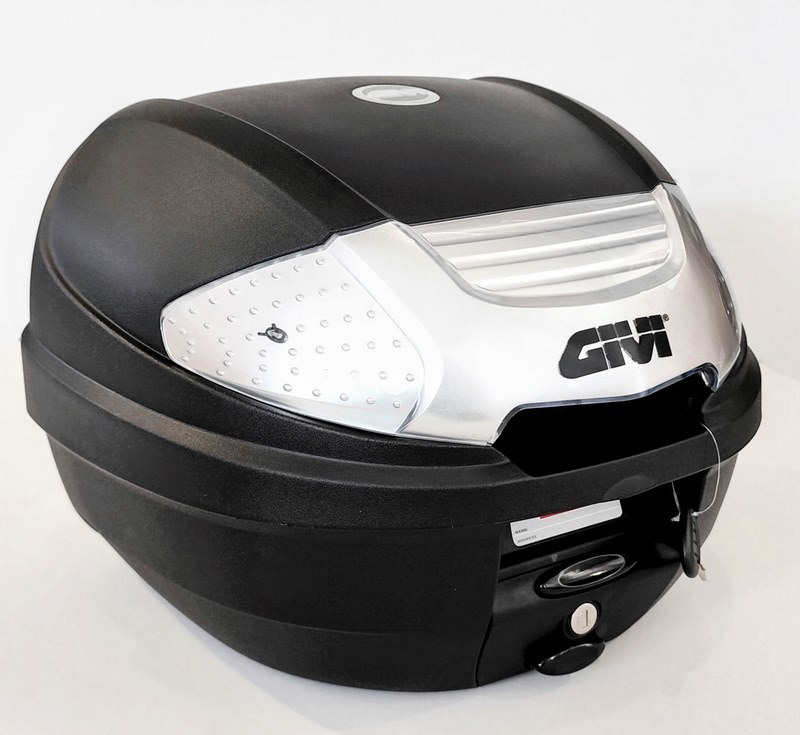 GIVI E300 - Monolock Topcase, 30 L., black with transparent reflector, with plate and universal kit | E300NT2B - Webike Thailand