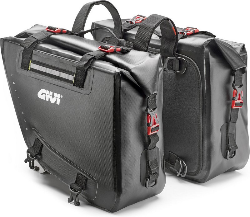 Givi Waterproof Saddle Bags Gravel-T GRT718, 2 x 15 liters, Shoulder Strap, dim. HxLxW 320x380x180mm | GRT718 - Webike Thailand