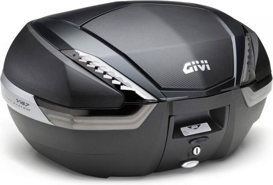 Givi V47NNT Top Case, color Black with carbon pattern finishing and Smoked reflectors, 47 Liters, fits MonoKey plate | V47NNT - Webike Thailand