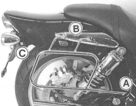 Hepco & Becker Saddlebag tube-carrier for leatherbags-chrome for Suzuki VZ 1600 Marauder/ Intruder M 1600 | 6253504 00 02 - Webike Thailand