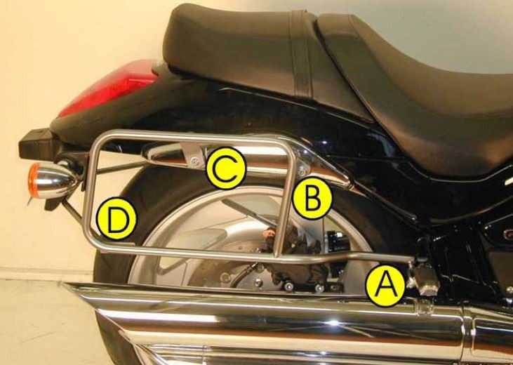 Hepco & Becker Sidecarrier permanent mounted-chrome for Suzuki M 1800 VZ R Intruder | 6503511 00 02 - Webike Thailand