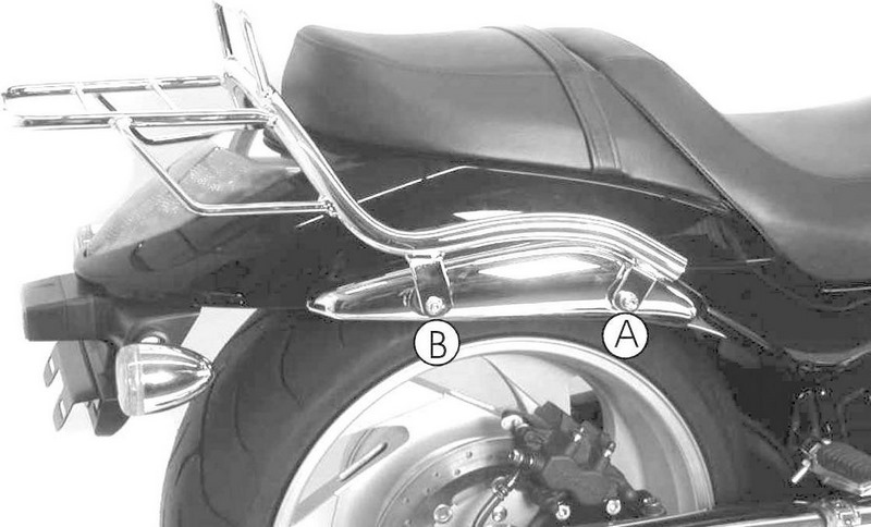 Hepco & Becker Tube Topcasecarrier-chrome for Suzuki M 1800 VZ R Intruder | 6503511 01 02 - Webike Thailand