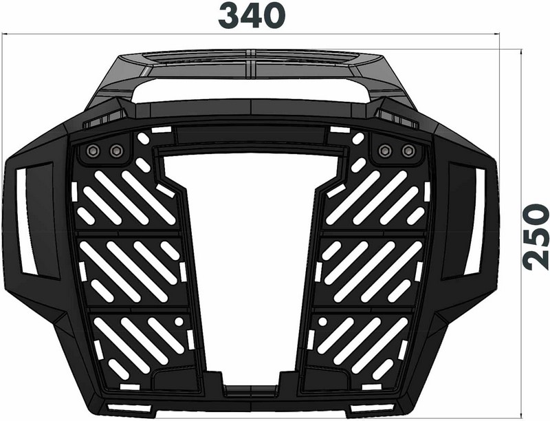 Hepco & Becker Alurack topcasecarrier - black for Suzuki SV 650 X 2018- | 6523542 01 01 - Webike Thailand