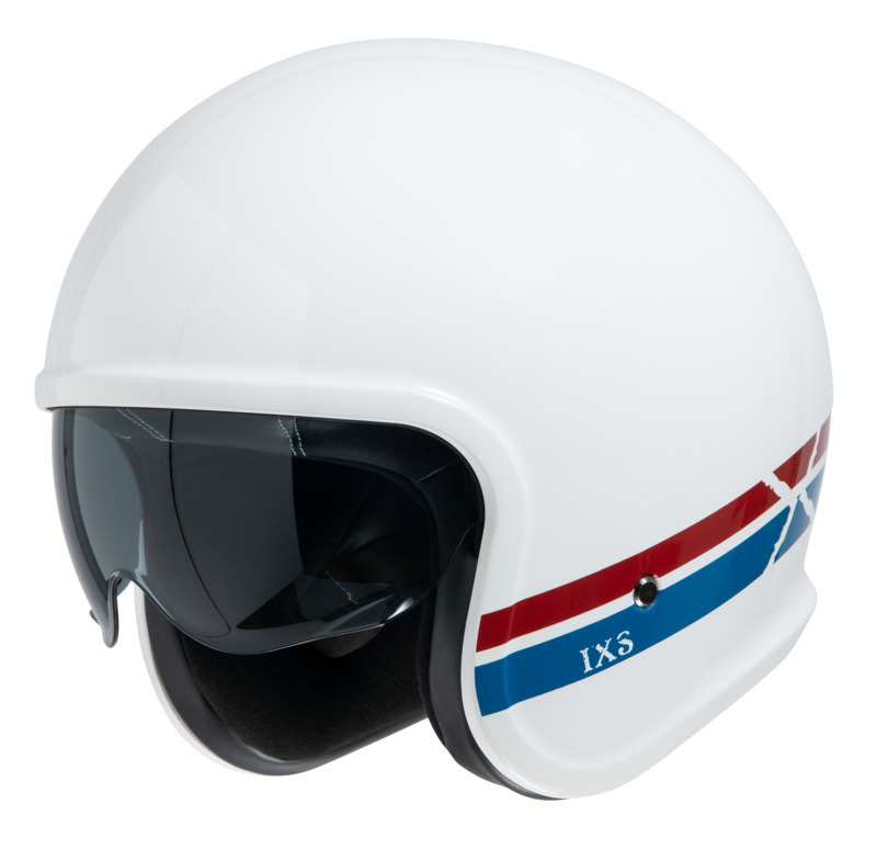 IXS / イクス ジェットヘルメット 880 2.1 フラット ホワイト-ブルー-レッド X10062-M14