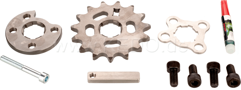 [KEDO] Kedo Special Repair Sprockets / Front Sprocket 15T, Reduces wear on the shaft end and pinion Allows mounting with up to 50% worn gear shaft | 90133