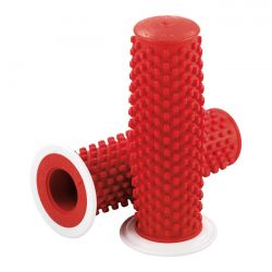 [KUSTOM TECH] K-Tech, Kustom Rubber Grips Red With White Flange