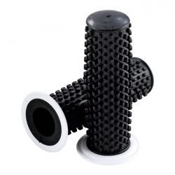 [KUSTOM TECH] K-Tech, Kustom Rubber Grips Black With White Flange