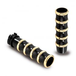 [KUSTOM TECH] K-Tech, Vintage Grips Black Alu / Brass