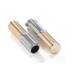 [KUSTOM TECH] Kustom Tech, FL Handlebar Grip Set Polished Alu/Brass